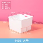 533AAH.带手柄收纳篮纯白色大容量杂物整理筐塑料大小号日式简约