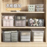 透明收纳盒桌面客厅厨房杂物篮玩具零食衣服家用整理筐储物大盒子