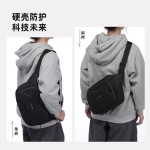YAKUSS男士斜挎包高级感单肩包EVA硬壳胸包轻便防水跨境外贸批发