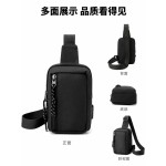 男士防泼水单肩包时尚多功能胸包街头潮流斜挎包简约迷你男手机包