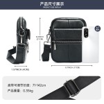 跨境真皮男士单肩斜挎包高级感多口袋手机包头层牛皮单肩包男包潮