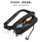 26新款菱格斜挎包跨境运动腰包户外健身隐形防盗轻便单肩包男单肩
