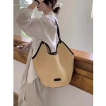 大容量手工编织草编包女式2025新款夏季小众设计单肩通勤旅行大包
