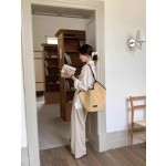 大容量手工编织草编包女式2025新款夏季小众设计单肩通勤旅行大包