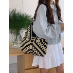 夏天草编包包女2026新款海边度假沙滩镂空单肩托特包编织菜篮子包