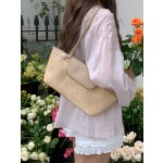 法式小众复古沙滩草编编织包2026新款夏季女包休闲单肩腋下托特包