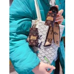 欧美老花圆筒包挂件小巧迷你零钱包钥匙扣便携拉链口红包复古印花