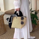 ins 2026新款海边夏季沙滩度假夏季田园风编织包复古手提草编包女