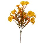 亚马逊跨境仿真花秋色尤加利牵牛花人造塑料假花家居户外庭院造景
