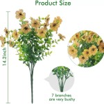 亚马逊跨境人造仿真花塑料假花植物7头35目尤加利紫罗兰户外装饰