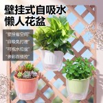 批发欧林泽壁挂花盆家用墙上吊盆创意塑料花盆简约懒人自吸水花盆