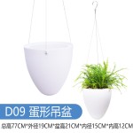 跨境欧林泽批发垂挂塑料懒人花盆蛋形吊盆挂绳北欧简约自吸水花盆