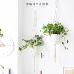 跨境欧林泽批发垂挂塑料懒人花盆蛋形吊盆挂绳北欧简约自吸水花盆