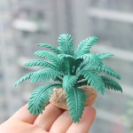 新款PVC仿真仙人掌榕树棕榈树盆栽绿植场景造景植物摆件模型配件