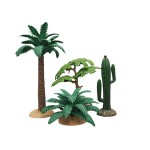 新款PVC仿真仙人掌榕树棕榈树盆栽绿植场景造景植物摆件模型配件