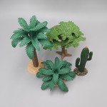 新款PVC仿真仙人掌榕树棕榈树盆栽绿植场景造景植物摆件模型配件