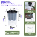 跨境批发育苗吸水盆家用水培加厚款育苗杯黑色育苗钵半透明育苗杯
