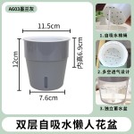 源头工厂跨境塑料懒人自吸水花盆家用简约种植神器加厚塑料园艺盆