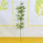 跨境仿真竹叶假花绿植单支竹枝家居户外装饰造景树叶道具厂家批发