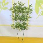 跨境仿真竹叶假花绿植单支竹枝家居户外装饰造景树叶道具厂家批发