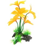 水族箱鱼缸造景水草装饰仿真塑料荷花假布叶水草仿真植物沙盘摆件