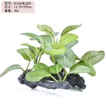 水族箱鱼缸造景水草装饰仿真塑料荷花假布叶水草仿真植物沙盘摆件