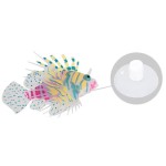 厂家创意鱼缸水族箱造景装饰 软体珊瑚玩具仿真彩色狮子鱼 三色