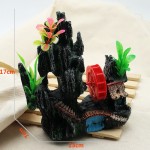 水族箱造景鱼缸内装饰品仿真树脂假山石风车接气泵可转动假山水车