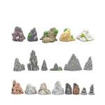 新品仿真假山山峰奇石微缩场景苔藓园艺造景diy装饰品配件小摆件