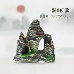 热款山石鱼缸造景观赏假山仿真树脂工艺水族箱装饰摆件厂家直供