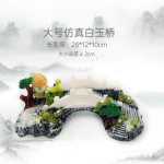 厂家直供水族箱造景桥树脂躲避亭桥龟缸爬晒台鱼缸装饰用品拱形桥