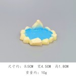 微景观摆件仿真水池创意园艺水族白鹅荷花池花园山水石假山装饰