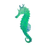 新款鱼缸造景装饰品 夜光仿真海马景观水族仿真荧光硅胶海马批发