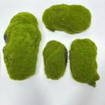 仿真苔藓块植毛石头大小搭配造景装饰青苔石青苔草坪植绒摆件软装