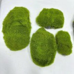 仿真苔藓块植毛石头大小搭配造景装饰青苔石青苔草坪植绒摆件软装