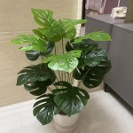 跨境仿真棕榈龟背竹绿植植物造景大型落地盆栽家居酒店装饰北欧