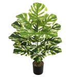 北欧仿真植物龟背叶盆栽室内客厅造景假绿植落地摆件装饰过胶植物