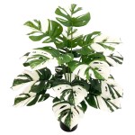 北欧仿真植物龟背叶盆栽室内客厅造景假绿植落地摆件装饰过胶植物