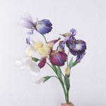 跨境仿真花 鸢尾花婚庆插花束爱丽丝家居装饰摆件造景批发假花材