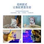 鱼缸造景挂件可爱小猫&nbsp;装饰鱼缸创意小猫摆件工具收纳竹篓猫套餐