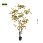 仿生植物秋色南天竹盆栽客厅室内大型仿真绿植假树落地装饰树景观