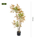 仿生植物秋色南天竹盆栽客厅室内大型仿真绿植假树落地装饰树景观