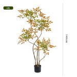 仿生植物秋色南天竹盆栽客厅室内大型仿真绿植假树落地装饰树景观