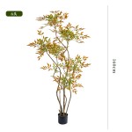 仿生植物秋色南天竹盆栽客厅室内大型仿真绿植假树落地装饰树景观