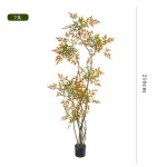仿生植物秋色南天竹盆栽客厅室内大型仿真绿植假树落地装饰树景观
