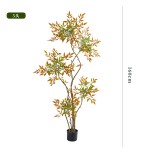 仿生植物秋色南天竹盆栽客厅室内大型仿真绿植假树落地装饰树景观