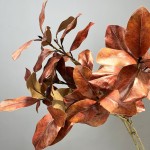 仿真玉兰叶植物批发 花瓶玉兰枝茶花摆件 绿植塑胶花造景插花装饰