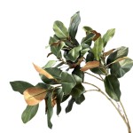 仿真玉兰叶植物批发 花瓶玉兰枝茶花摆件 绿植塑胶花造景插花装饰
