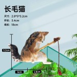 鱼缸钓鱼猫悬挂创意造景摆件桌面适用钓鱼好天气迷你装饰微景观