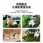 鱼缸钓鱼猫悬挂创意造景摆件桌面适用钓鱼好天气迷你装饰微景观
